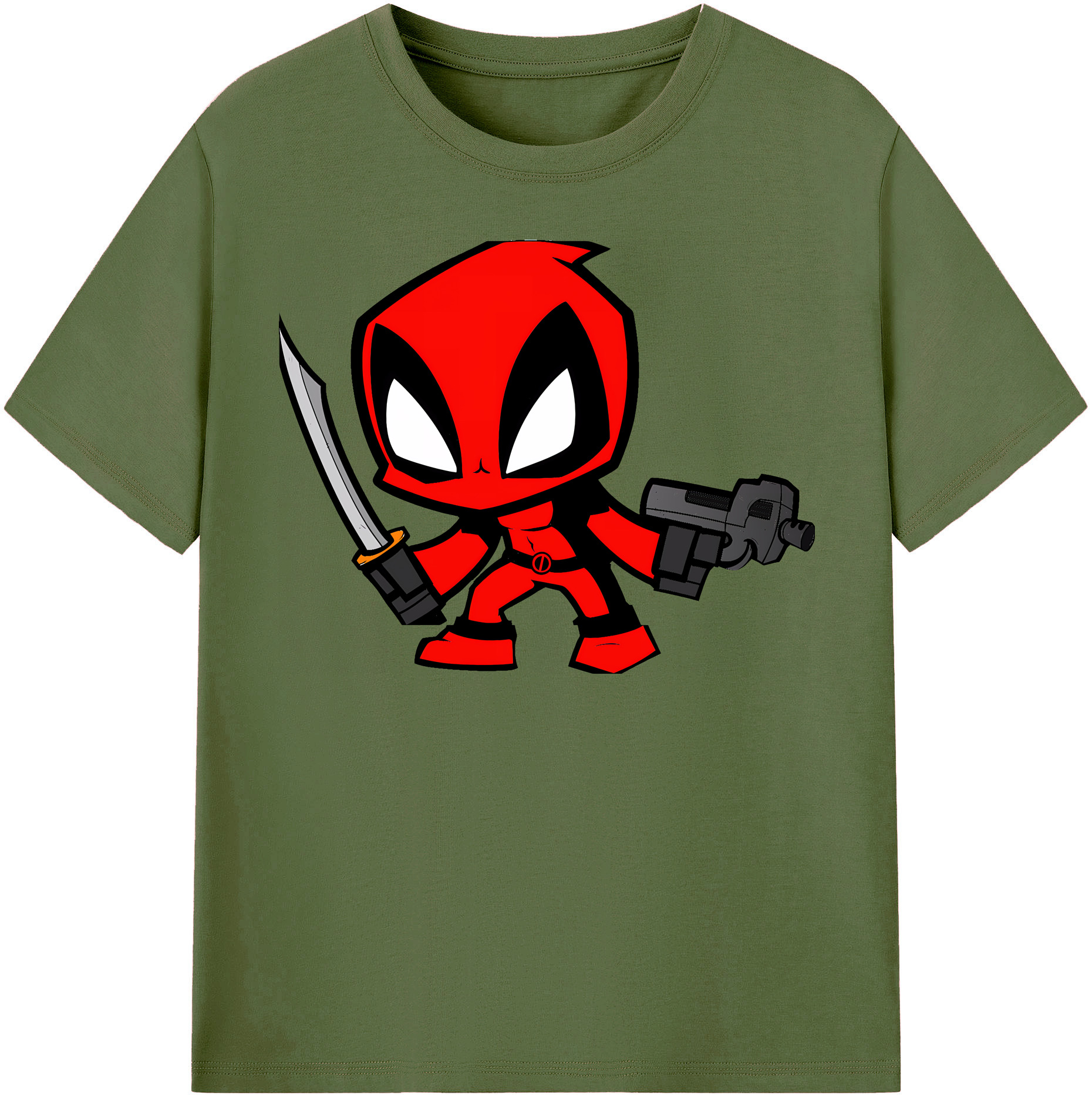 （画像用） Deadpool デッドプール 綿100％半袖Tシャツ（フロントプリント）